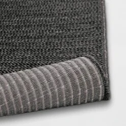 7'x10' Oversized Stripe Outdoor Rug Charcoal Gray - Threshold™ -Crosley Sales Store GUEST 21abd3e1 a24e 4f6f 9e44 e5faf3fd3e98