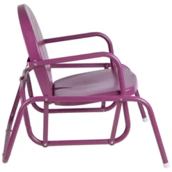 Northlight Outdoor Retro Metal Tulip Glider Patio Chair, Purple 6 Northlight Outdoor Retro Metal Tulip Glider Patio Chair, Purple -Crosley Sales Store GUEST 223865c2 8276 4df2 958d bd5a9d74809e