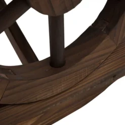 Outsunny 2-Person Garden Bench Outdoor Wagon Wheel Porch Bench For Backyard, Patio, Garden -Crosley Sales Store GUEST 229cf62b 83fa 41f2 8c68 08f015b0d74e