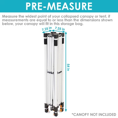 Sunnydaze Decor Sunnydaze Standard Pop-Up Canopy 120D Polyester Carrying Bag - Black 5 Sunnydaze Decor Sunnydaze Standard Pop-Up Canopy 120D Polyester Carrying Bag - Black - Image 5