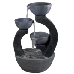 Northlight 31.5" Black Lighted Three-tier Outdoor Garden Water Fountain -Crosley Sales Store GUEST 23a9d87d bc35 497b b244 28c03c7b721d