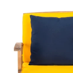 4pc Fontana Outdoor Set Teak Look/Yellow - Safavieh -Crosley Sales Store GUEST 2431a9ad 77d8 446f b293 e16ff052676e