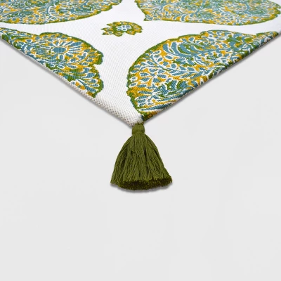 5' X 7' Sunshine Medallion Outdoor Rug Yellow - Threshold™ 1 5' X 7' Sunshine Medallion Outdoor Rug Yellow - Threshold™