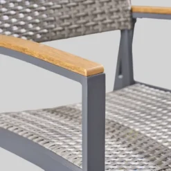 Luton 2pk Wicker & Aluminum Patio Dining Chair - Gray - Christopher Knight Home -Crosley Sales Store GUEST 25f6cae6 fa62 4b2f a960 420f4eb4f526