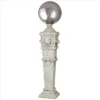 Design Toscano Lion Head Gazing Globe Garden Pillar Statue