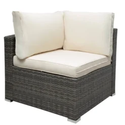 7pc Wicker Patio Set With Cushions & Storage Box - Gray/Beige - GODEER -Crosley Sales Store GUEST 27497359 3c7a 480b 8528 e8b1a30b5668 1