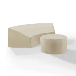 Crosley 2pc Furniture Covers, Round Sectional Sofa And Coffee Table, Tan -Crosley Sales Store GUEST 276ed3d0 e952 4fdf a391 3eeb2de17357