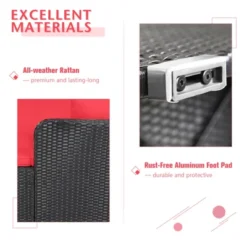 Tangkula Patio Rattan Daybed With 4 Pillows Cushioned Sofa For Outdoor -Crosley Sales Store GUEST 2804119a 38b1 4cbc 97bc c197ee1a4546