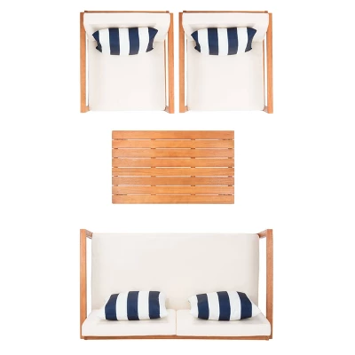 Montez 4pc Living Set With Accent Pillows - Natural/Beige/Navy - Safavieh 6 Montez 4pc Living Set With Accent Pillows - Natural/Beige/Navy - Safavieh - Image 6