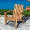 Costway 2PCS Patio Acacia Wood Adirondack Chair Lounge Armchair Durable Outdoor Garden
