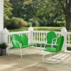 Griffith 3pc Outdoor Seating Set - Kelly Green - Crosley 9 Griffith 3pc Outdoor Seating Set - Kelly Green - Crosley -Crosley Sales Store GUEST 2d0f60e7 f407 432a 87e2 05d6c0a72618
