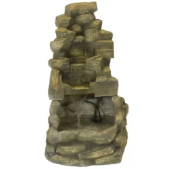 Sunnydaze Decor Sunnydaze 37"H Electric Fiberglass Stone Falls Waterfall Outdoor Water Fountain -Crosley Sales Store GUEST 2d47b3d8 0783 4641 93cb d4012516efbb