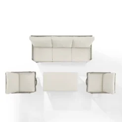4pc Thatcher Outdoor Steel Seating Set Creme/Driftwood - Crosley 23 4pc Thatcher Outdoor Steel Seating Set Creme/Driftwood - Crosley -Crosley Sales Store GUEST 2e8cab48 ec84 4ab2 b857 97deaa82b1e8