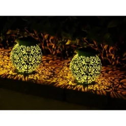 2pk Round Decorative Outdoor Lanterns Green - Techko Maid -Crosley Sales Store GUEST 2fa327d6 e7ac 4b0f b27f 5069c375f7ea