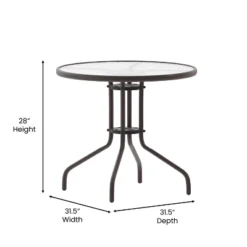 Emma And Oliver 31.5'' Round Glass Top Metal Table With 4 Aluminum Slat Stack Chairs 21 Emma And Oliver 31.5'' Round Glass Top Metal Table With 4 Aluminum Slat Stack Chairs -Crosley Sales Store GUEST 2fd89d82 d6e9 4545 ab69 b8f6a0f24dbd