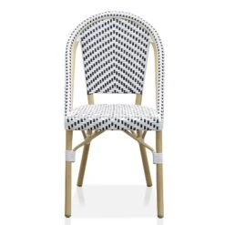Arna 2pk Wicker Patio Side Chairs - Black/White - MiBasics -Crosley Sales Store GUEST 31b04448 fc08 49ee af51 ca9f5c43d834