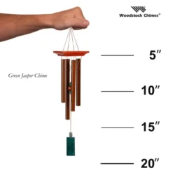 Woodstock Wind Chimes Signature Collection, Woodstock Green Jasper Chime, 19'' Bronze Wind Chime WGBR 9 Woodstock Wind Chimes Signature Collection, Woodstock Green Jasper Chime, 19'' Bronze Wind Chime WGBR -Crosley Sales Store GUEST 32ace244 8d8a 4962 bf76 c8e4b2bda2a5