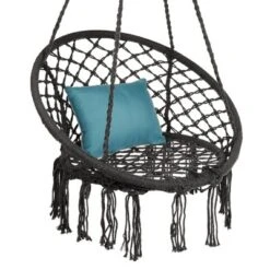 Best Choice Products Handwoven Cotton Macramé Hammock Hanging Chair Swing For Indoor & Outdoor Use W/ Backrest 18 Best Choice Products Handwoven Cotton Macramé Hammock Hanging Chair Swing For Indoor & Outdoor Use W/ Backrest -Crosley Sales Store GUEST 32b8c235 a80c 4afd a1a4 1e2b34e485c5