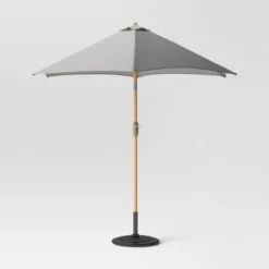 9'x9' Market Patio Umbrella - Light Wood Pole - Threshold™ -Crosley Sales Store GUEST 32f5cb95 d51b 4c1f 9ef5 3c229603e181