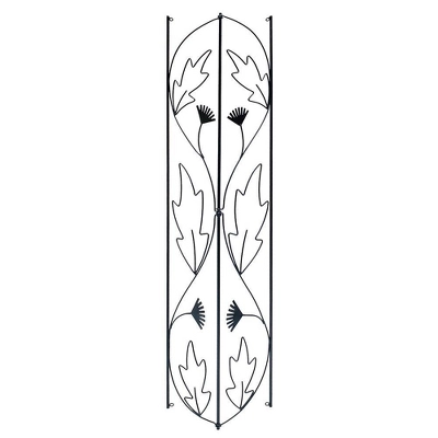 46" Tall Iron Downspout Decorative Garden Trellis Black Powder Coat Finish - Achla Designs 3 46" Tall Iron Downspout Decorative Garden Trellis Black Powder Coat Finish - Achla Designs - Image 3