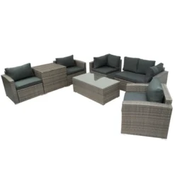 7-Piece Patio Wicker Sofa Set With Cushions, Table And Storage Box - ModernLuxe -Crosley Sales Store GUEST 33082bf4 8b03 4777 a583 ad95a3a86657