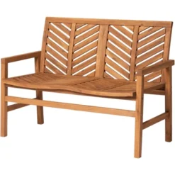 Slatted Chevron Acacia Wood Patio Loveseat – Saracina Home -Crosley Sales Store GUEST 33873c7b bfaa 4d03 aac2 a9add91abdf4