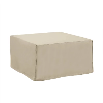 Outdoor Square Table & Ottoman Furniture Cover - Tan - Crosley 3 Outdoor Square Table & Ottoman Furniture Cover - Tan - Crosley - Image 3