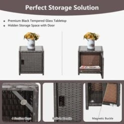 Costway 5PCS Patio Rattan Furniture Set Ottoman Cushioned W/Cover Space Saving Off White/Gray/Red/Turquoise 18 Costway 5PCS Patio Rattan Furniture Set Ottoman Cushioned W/Cover Space Saving Off White/Gray/Red/Turquoise -Crosley Sales Store GUEST 3403d27b 3345 4dc2 878e 525f43a032c9