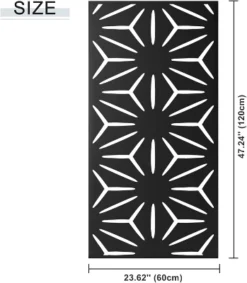 NewTown Decorative Outdoor Privacy Screen Panels, Metal Laser Cut Privacy Screen Decorative Patio Metal Fence For Outdoor Indoor Decor-The Pop Home