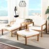 Pratia 5pc Outdoor Set - Natural/Beige - Safavieh