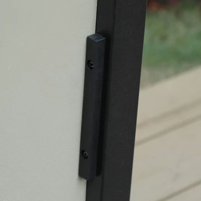 Patio Set With Steel Table With 1.57" Umbrella Hole & Steel Swivel Sling Arm Chairs - Captiva Designs 8 Patio Set With Steel Table With 1.57" Umbrella Hole & Steel Swivel Sling Arm Chairs - Captiva Designs - Image 8