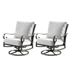 5pc Set With 44" Outdoor Aluminum Round Fire Table & 4 Deep Seating Swivel Rocking Chairs & Wind Blocker Lid - Oakland Living 23 5pc Set With 44" Outdoor Aluminum Round Fire Table & 4 Deep Seating Swivel Rocking Chairs & Wind Blocker Lid - Oakland Living -Crosley Sales Store GUEST 37634957 e706 4ba1 8cd0 2f52a2352bd3