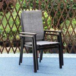 7pc Patio Dining Set With Rectangle Table With 2.6" Umbrella Hole & Aluminum Arm Chairs - Captiva Designs -Crosley Sales Store GUEST 398c1064 60a2 4570 9910 775819719ab9