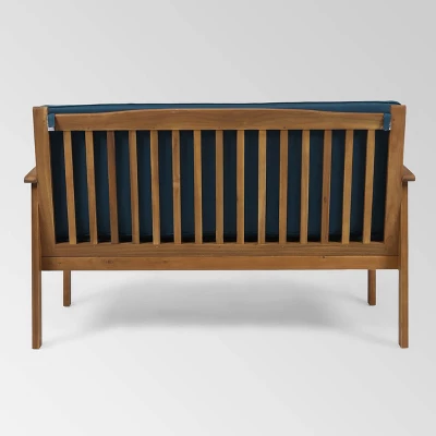 Carolina 8pc Acacia Wood Sofa Set - Brown Patina/Dark Teal - Christopher Knight Home 4 Carolina 8pc Acacia Wood Sofa Set - Brown Patina/Dark Teal - Christopher Knight Home - Image 4