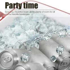 Costway 80-quart Cooler Beer Cart Outdoor Entertaining Rolling Party Steel Bar Bistro -Crosley Sales Store GUEST 3b30748b fc56 41d0 ad68 c3b9e7eb68c4