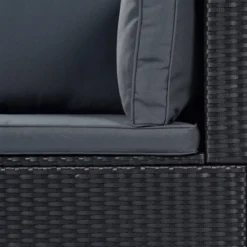 6pc Wicker Patio Conversation Set With Cushions - Black/Gray - GODEER 37 6pc Wicker Patio Conversation Set With Cushions - Black/Gray - GODEER -Crosley Sales Store GUEST 3bc2ca4c dbd8 40b3 906e 48d03d8bf16d