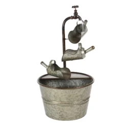 28" X 15" Farmhouse Metal Fountain Gray - Olivia & May -Crosley Sales Store GUEST 3d5a6cdf dcb1 4d63 8e61 87f606e5130a