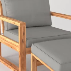 Galia 2pc Square Leg Acacia Wood Chair And Ottoman With Cushions - Brown - Saracina Home 20 Galia 2pc Square Leg Acacia Wood Chair And Ottoman With Cushions - Brown - Saracina Home -Crosley Sales Store GUEST 3de53d41 3e21 483c b5fd dd00d2e5b95e