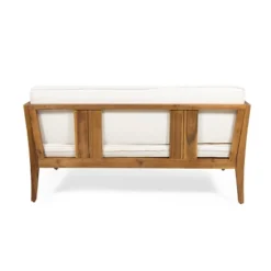 Nicholson Outdoor 4 Seater Acacia Wood Chat Set - Teak/Beige - Christopher Knight Home -Crosley Sales Store GUEST 3ea6fca0 b62e 4a52 9ffe 271a0c701e4f