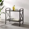 Kaplan Outdoor Steel Bar Cart Bronze - Crosley