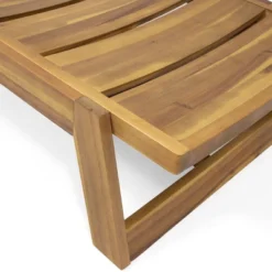 Kyoto 3pc Outdoor Acacia Wood Chaise Lounge Set - Teak/Yellow - Christopher Knight Home -Crosley Sales Store GUEST 41305d3e c732 413e aae8 84afc61cd4c2