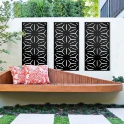 NewTown Decorative Outdoor Privacy Screen Panels, Metal Laser Cut Privacy Screen Decorative Patio Metal Fence For Outdoor Indoor Decor-The Pop Home -Crosley Sales Store GUEST 41a1a0d3 6a8b 48ec b48f fa045968ab8a