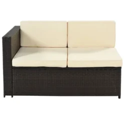 9pc Wicker Patio Sectional Seating Set With Cushions - Beige - GODEER -Crosley Sales Store GUEST 41b9088e 4d48 4942 aee6 36585aaa2c8b