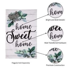Evergreen Home Sweet Home Eucalyptus Burlap House Flag 28 X 44 Inches Outdoor Decor For Homes And Gardens -Crosley Sales Store GUEST 41c4aa80 58ae 4f34 a895 68870fb2fd68