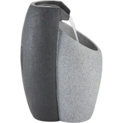 John Timberland Modern Outdoor Floor Water Fountain With Light LED 25" High Waterfall For Yard Garden Patio Deck Home -Crosley Sales Store GUEST 41c6285e 6e21 486f b3d8 fdc42876ac40