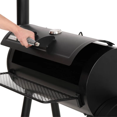Captiva Designs E02GR006 Offset Charcoal Smoker - Black 1 Captiva Designs E02GR006 Offset Charcoal Smoker - Black
