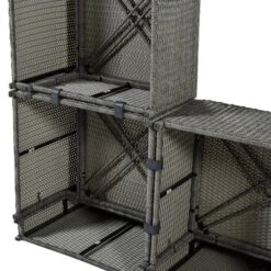 9pc Wicker Patio Conversation Set With Cushions - Blue - GODEER -Crosley Sales Store GUEST 43915ac1 5f03 4807 8565 15f71feccd4f