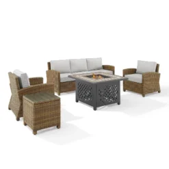 Bradenton 5pc Outdoor Wicker Conversation Set With Fire Table - Crosley 36 Bradenton 5pc Outdoor Wicker Conversation Set With Fire Table - Crosley -Crosley Sales Store GUEST 43d6a240 8422 4575 943d 76ab4475f0ae