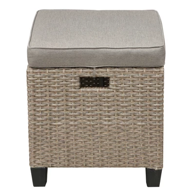 5-Piece Outdoor Conversation Set With Ottoman And Pillows-ModernLuxe 10 5-Piece Outdoor Conversation Set With Ottoman And Pillows-ModernLuxe - Image 10