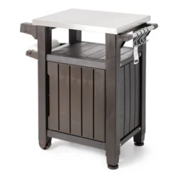 Keter Unity Portable 40 Gal Outdoor Table And Storage Cabinet W/ Accessory Hooks, Stainless Steel Top For Patio Kitchen Island Or Bar Cart 13 Keter Unity Portable 40 Gal Outdoor Table And Storage Cabinet W/ Accessory Hooks, Stainless Steel Top For Patio Kitchen Island Or Bar Cart -Crosley Sales Store GUEST 46726c25 39fe 4d53 8f0e 5f528ff3dd7e